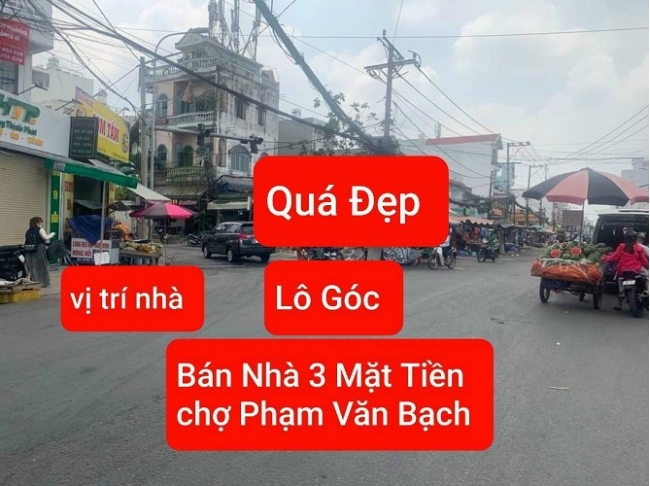 Nhà bán  mặt tiền đường Phạm Văn Bạch,Phường 12, Gò Vấp, diện tích 4,2 x 28m, giá 16 tỷ 300tr.